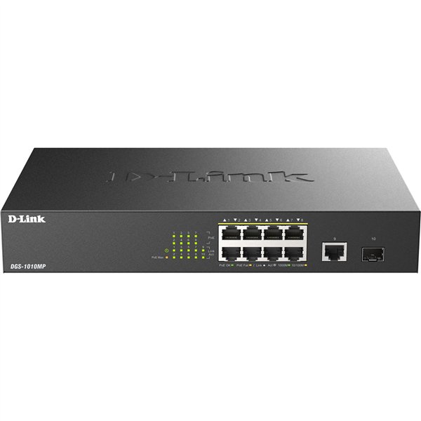 D-Link DGS-1010MP/E 10Port Layer2 PoE+ GigabitSwitch