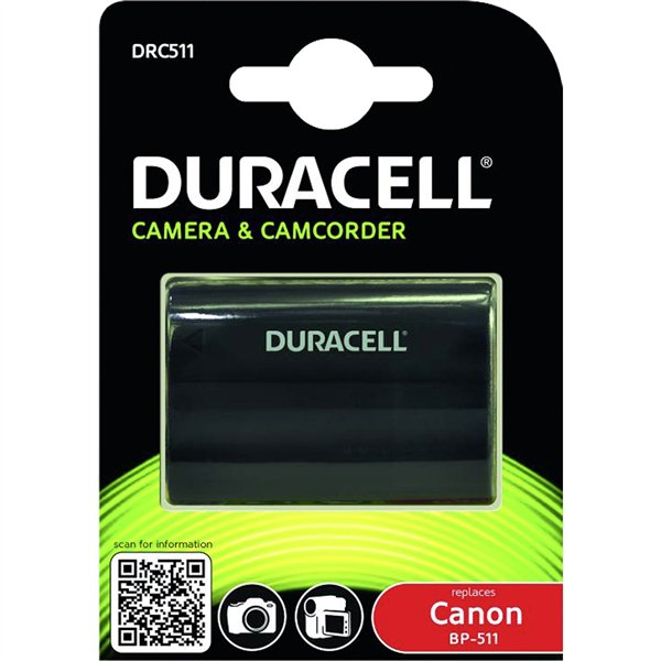 Duracell Li-Ion batt. 1600 mah per Canon BP-511 BP-512