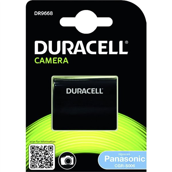 Duracell Li-Ion batt. 750 mah per Panasonic CGA-S006
