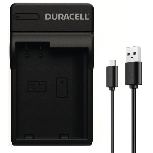 Duracell caricabatt.con cavo USB per DRNEL15/EN-EL15