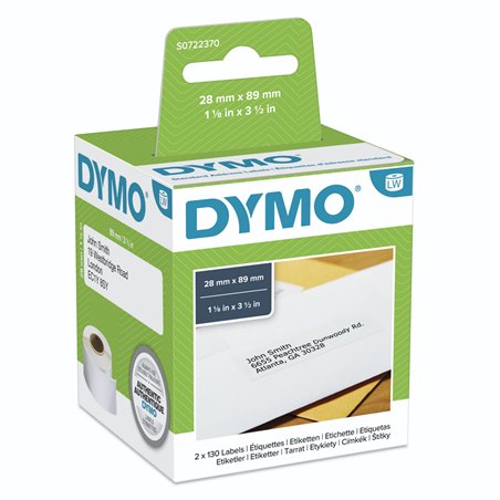 Dymo etichette indirizzo 28x89 mm bianco 2x 130 pz. 99010