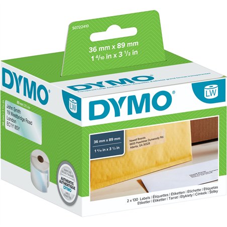 Dymo etichette indirizzo grande 36 x 89 mm trasp. 260 pz. 99013