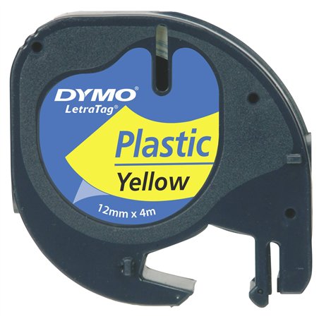 Dymo Letratag assortito carta/plast. giallo, metall.arg.