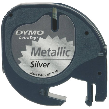 Dymo Letratag assortito carta/plast. giallo, metall.arg.