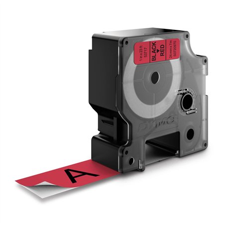 Dymo D1 nastro      24 mm x 7 m nero    su  rosso          53717