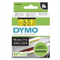 Dymo D1 nastro      19 mm x 7 m nero    su  giallo         45808