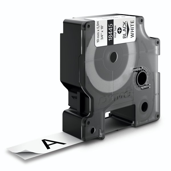 Dymo Rhino nastro IND, Vinyl 19 mm x 5,5 m nero su bianco