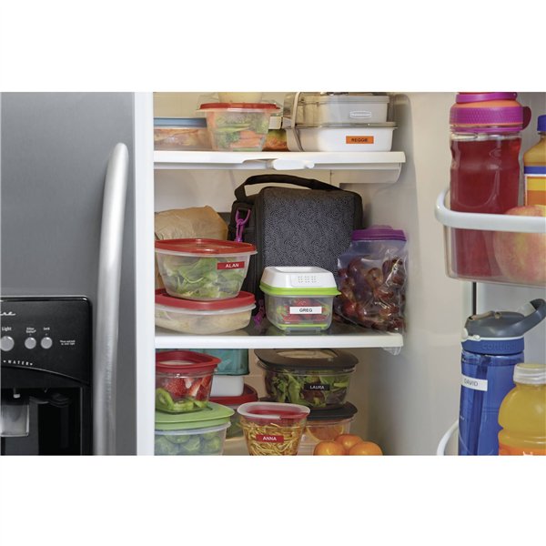 Dymo D1 nastro vinile High Perf. 12 mm x 3 m bianco su rosso