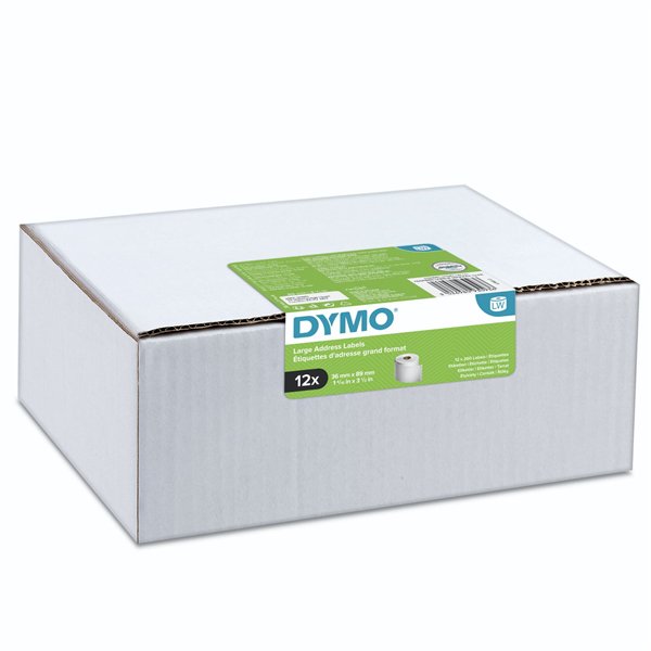 Dymo etichette indirizzo grande 36 x 89 mm bianco 12x 260 pz.
