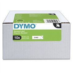 1x10 Dymo D1 nastro 19mmx7m nero su bianco