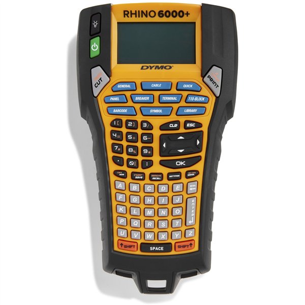 Dymo Rhino 6000+ Perm. Polyester 24 mm x 5,5 m nero su trasp.