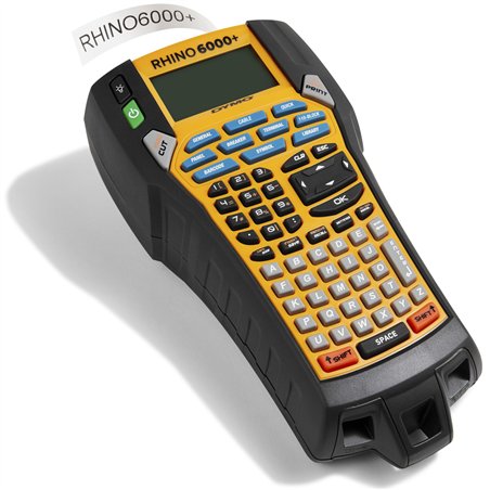 Dymo Rhino 6000+ Vinyl 24 mm x 5,5 m nero su bian.