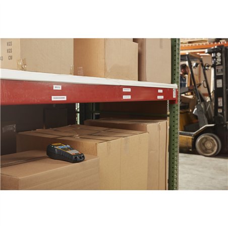 Dymo Rhino 6000+ Vinyl 24 mm x 5,5 m nero su bian.