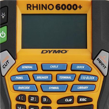 Dymo Rhino 6000+ Vinyl 24 mm x 5,5 m bian. su nero