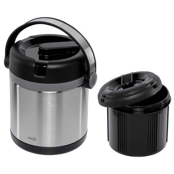 Emsa Mobility portavivande term. acc. inox 1,2l nero/antracite