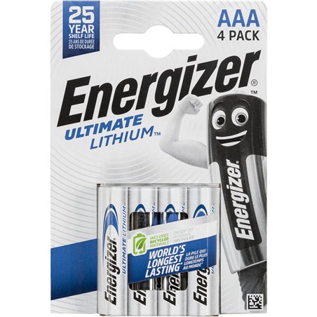 1x4 ENERGIZER Ultimate Lithium Micro AAA LR 03 1,5V