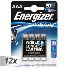 12x4 ENERGIZER Ultimate Lithium Micro AAA LR 03 1,5V