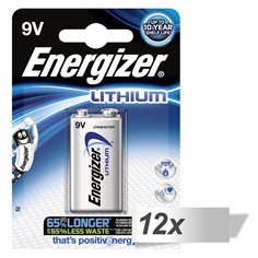 12x1 ENERGIZER Ultimate Lithium Block 9V Blister