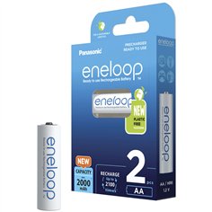 1x2 Panasonic Eneloop Mignon AA 2000mAh Ni-MH       BK-3MCDE/2BE 2