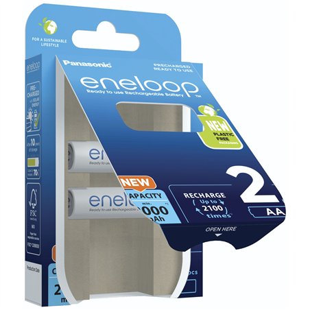 1x2 Panasonic Eneloop Mignon AA 2000mAh Ni-MH       BK-3MCDE/2BE