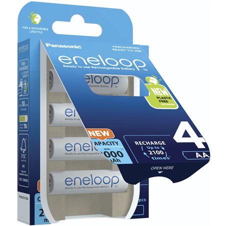 1x4 Panasonic Eneloop Mignon AA 2000mAh Ni-MH      BK-3MCDE/4BE