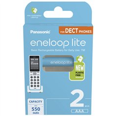 1x2 Panasonic Eneloop lite Micro 550mAh AAA DECT     BK-4LCCE/2DE