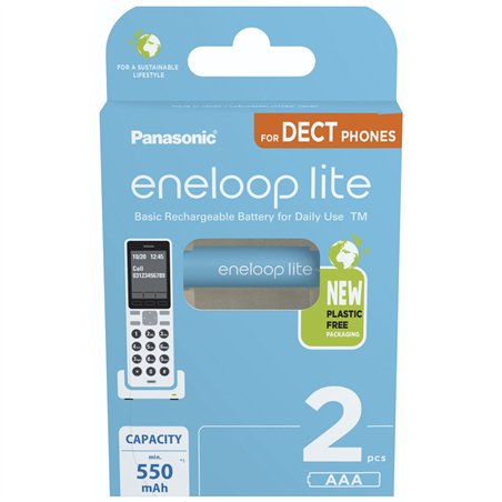 1x2 Panasonic Eneloop lite Micro 550mAh AAA DECT     BK-4LCCE/2DE