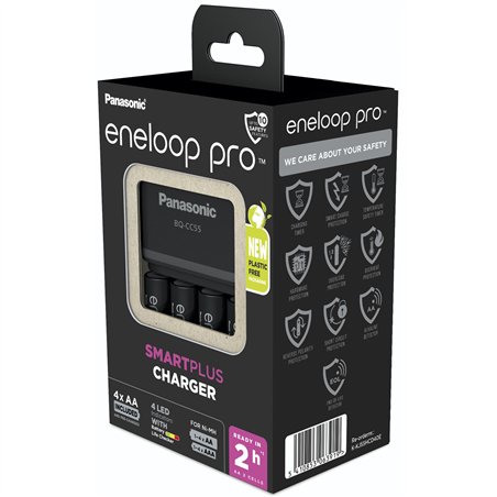 Panasonic Eneloop Smart Plus Ch. BQ-CC55 incl. 4xAA K-KJ55HCD40E