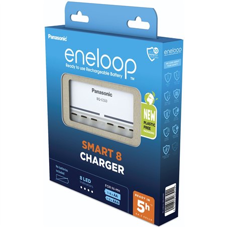 Panasonic Eneloop Smart 8 Charg. BQ-CC63 senza batterie