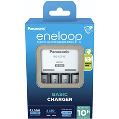Panasonic Eneloop Basic Charger BQ-CC51 incl. 4xAAA K-KJ51MCD04E