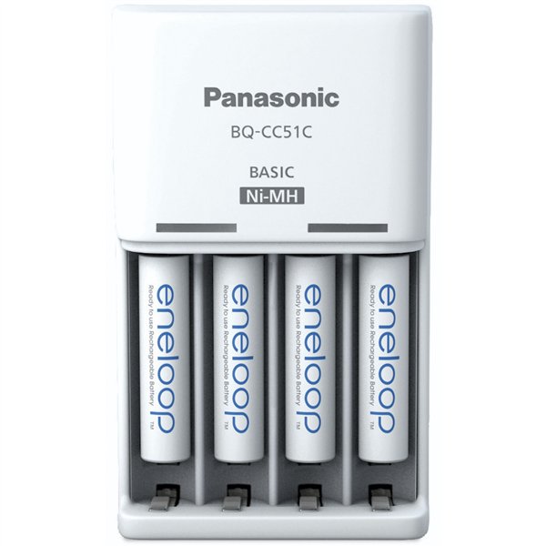 Panasonic Eneloop Basic Charger BQ-CC51 incl. 4xAAA K-KJ51MCD04E