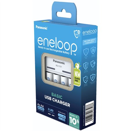 Panasonic Eneloop Basic Charger USB BQ-CC61 incl. 4xAA 2200mAh