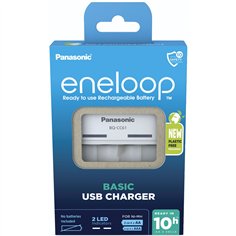 Panasonic Eneloop Basic Charger USB BQ-CC61 senza batteria