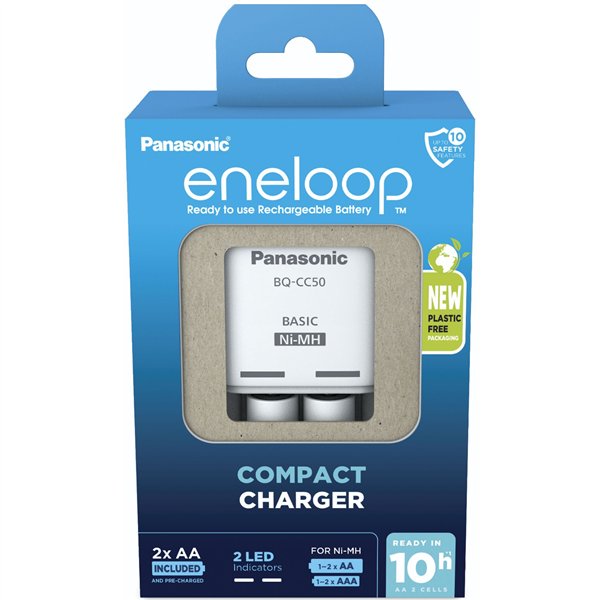 Panasonic Eneloop Compact Charg. BW-CC50 incl. 2xAA K-KJ50MCD20E