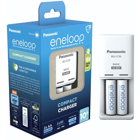 Panasonic Eneloop Compact Charg. BW-CC50 incl. 2xAA K-KJ50MCD20E
