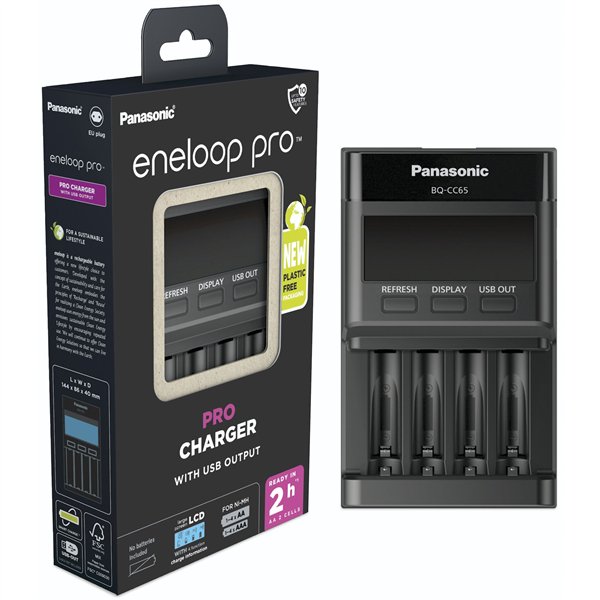 Panasonic Eneloop LCD PRO caric. BQ-CC65 ERP senza batteria