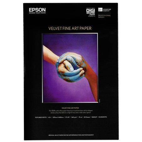 Epson Velvet Fine Art carta A 3+ 20 fogli, 260 g         S 041637