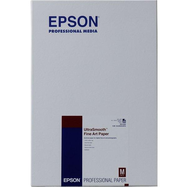 Epson UltraSmooth Fine Art Paper A 3+, 25 fogli, 325 g   S 041896