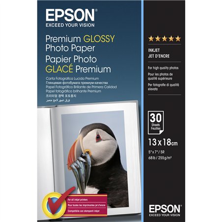 Epson Premium carta foto lucida 13x18 cm, 30 fogli, 255 g