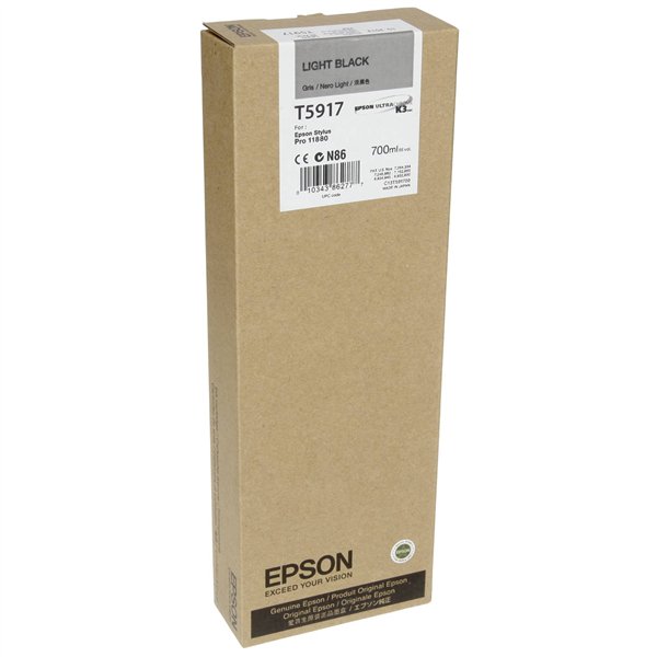 Epson cartuccia     light nero    T 591  700 ml     T 5917
