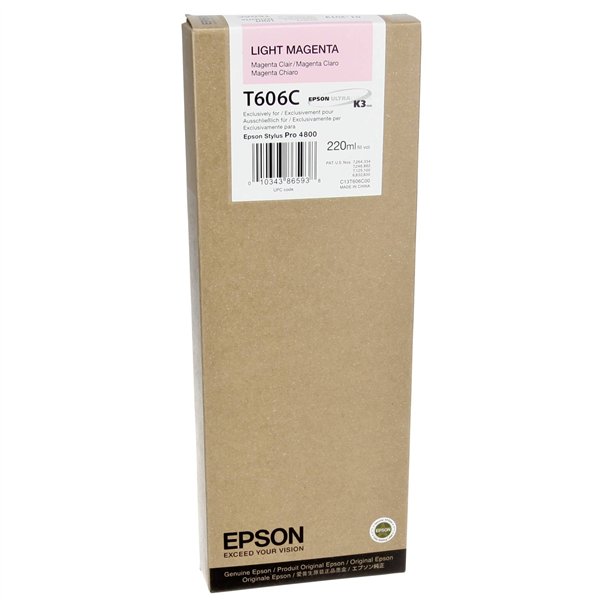 Epson cartuccia light magenta T 606  220 ml     T 606C