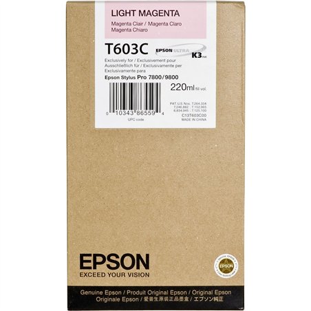 Epson cartuccia     light magenta T 603  220 ml     T 603C