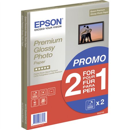 Epson Premium Glossy Photo Paper A 4, 2x 15 fo., 255 g   S 042169