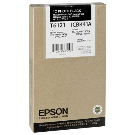 Epson cartuccia     foto  nero T 612  220 ml             T 6121