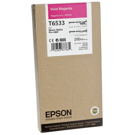 Epson cartuccia vivid magenta T 653 200 ml      T 6533