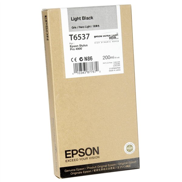 Epson cartuccia     light nero    T 653 200 ml      T 6537