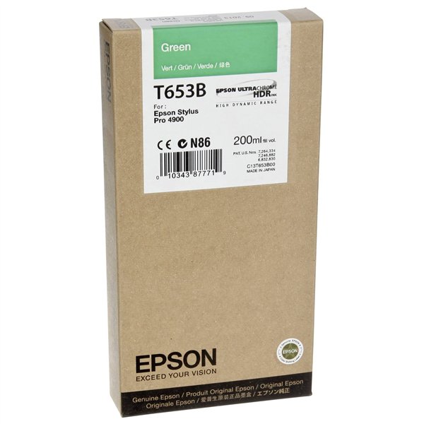 Epson cartuccia     verde T 653 200 ml              T 653B