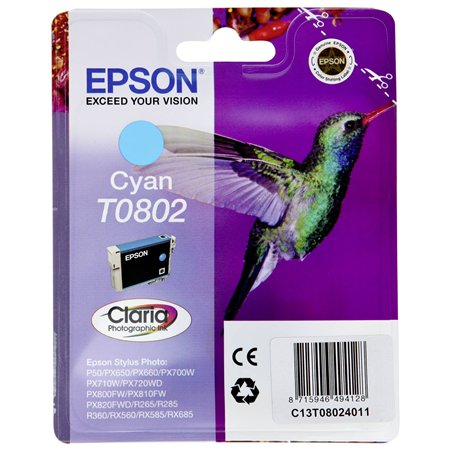 Epson cartuccia     ciano T 080                     T 0802