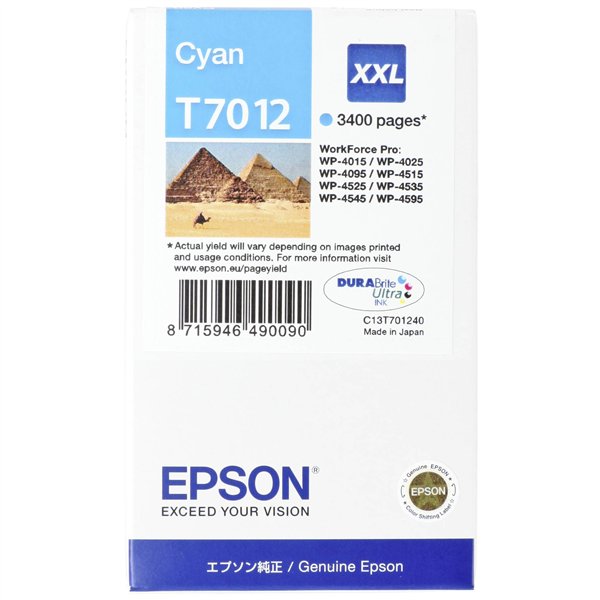 Epson cartuccia     XXL ciano T 701 WorkForce Pro       T 7012