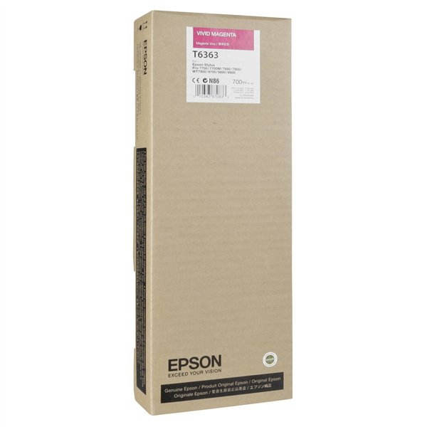 Epson cartuccia     vivid magenta T 636 700 ml      T 6363
